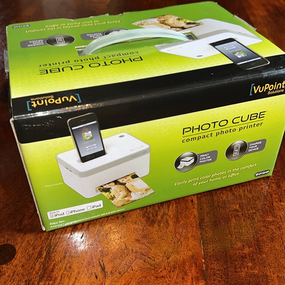 NWT VUPOINT PHOTO CUBE COMPACT PHOTO PRINTER IP-P10-VP - Picture 14 of 16
